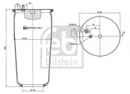 Пневморесора підвіски FEBI FEBI BILSTEIN 35617