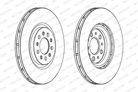 Гальмівний диск FERODO DDF1455C1