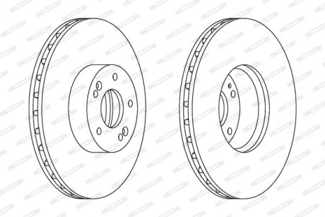 Диск тормозной FERODO DDF1631C-1 (фото 1)