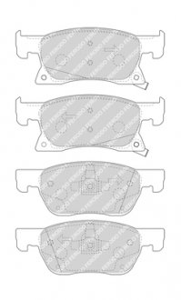Комплект тормозных колодок FERODO FDB4933