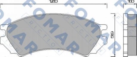 Колодки гальмівні дискові FOMAR FO 461881