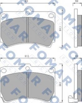 Колодки гальмівні дискові FOMAR FO 477481