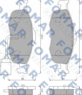 Колодки гальмівні дискові FOMAR FO 493081