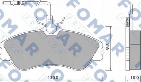 Колодки гальмівні дискові FOMAR FO 642681