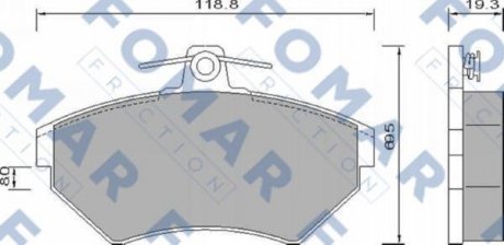 Колодки гальмівні дискові FOMAR FO 647681