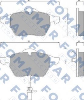 Колодки гальмівні дискові FOMAR FO 668681