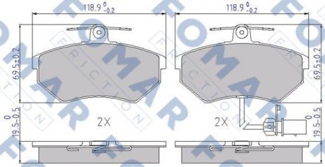 Колодки гальмівні дискові FOMAR FO 689281