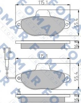 Колодки гальмівні дискові FOMAR FO 861181