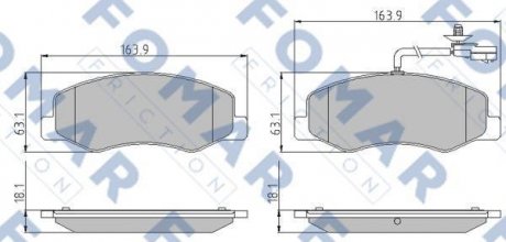 Колодки гальмівні дискові FOMAR FO 898281