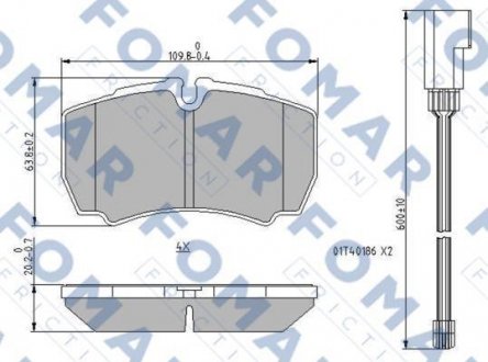 Колодки гальмівні дискові FOMAR FO 912581