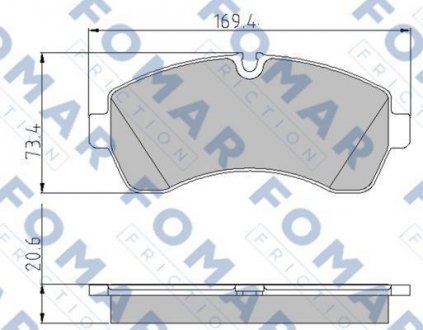 Колодки гальмівні дискові FOMAR FO 921481