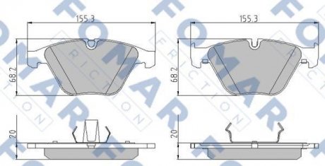 Колодки гальмівні дискові FOMAR FO 922681