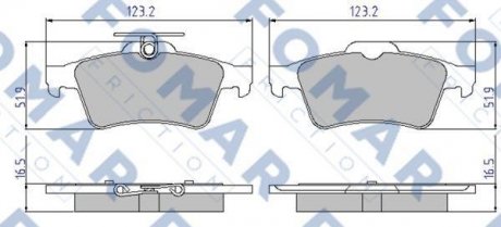 Колодки гальмівні дискові FOMAR FO 926381