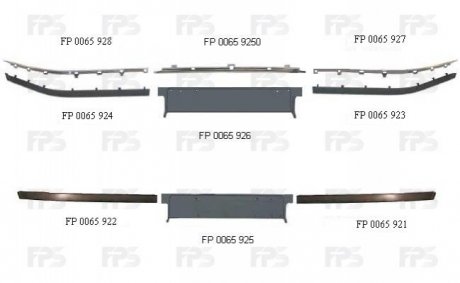 Накладка бампера FPS FP 0065 925