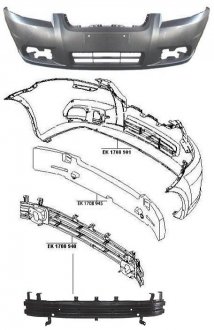Бампер FPS FP 1708 901-P