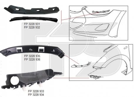 Кріплення бампера FPS FP 3228 933