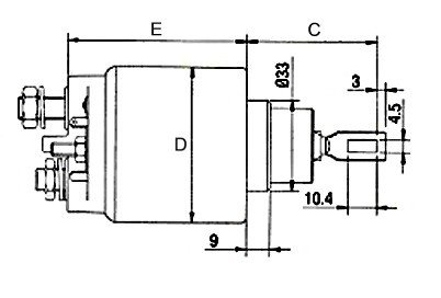 Втягуюче реле стартера GHIBAUDI E3703