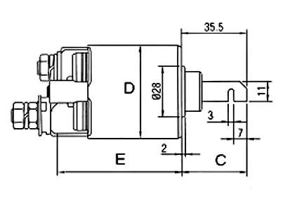Втягуюче реле стартера GHIBAUDI E4773