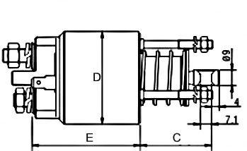Втягуюче реле стартера GHIBAUDI E4782