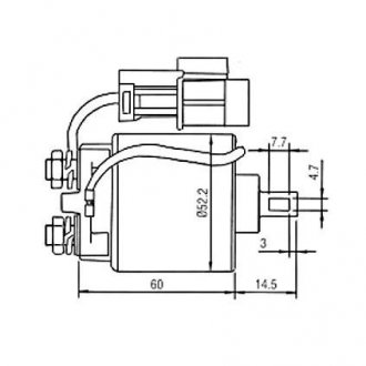 Втягуюче реле стартера GHIBAUDI E8104