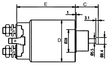 Втягуюче реле стартера GHIBAUDI E8114-1