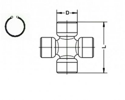 Крестовина GKN (Lobro) U074 (фото 1)