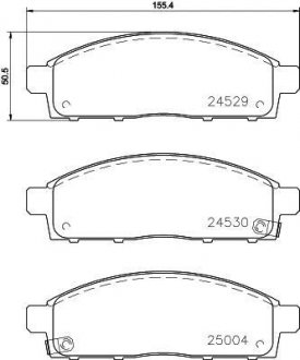 Гальмівні колодки перед. Mitsubishi L200 05-15 (tokico) HELLA 8DB355013-221