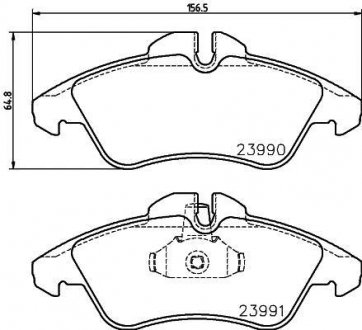 Колодки гальмівні дискові комплект; передн. HELLA 8DB355014481