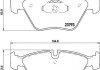 Гальмівні колодки перед.BMW 3(E90)/1(E81) 04-13 (ATE) (154,8x63,6x20) HELLA 8DB355015-031 (фото 2)