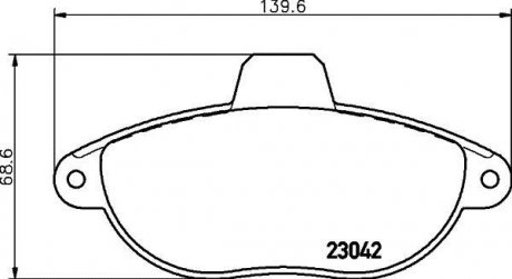 Гальмівні колодки перед. Jumpy/Scudo/Expert 96- (Bendix) HELLA 8DB355019-251