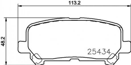 Колодки гальмівні дискові комплект; задн. HELLA 8DB355020601