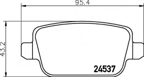 Гальмівні колодки зад. Focus/Galaxy/Kuga/Mondeo/S80/V70/XC70 06- 1.6-4.4 HELLA 8DB355025-351