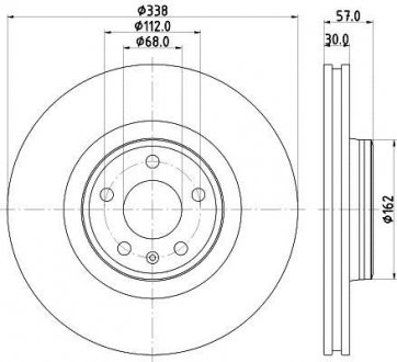 Диск гальмівний PRO High Carbon; передн. HELLA 8DD355125171