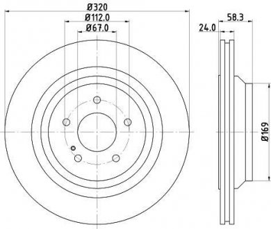 Диск гальмівний PRO High Carbon; задн. HELLA 8DD355128751