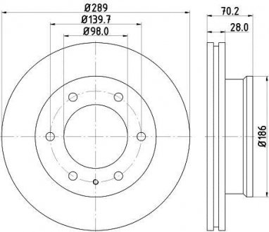 Диск гальмівний PRO High Carbon; передн. HELLA 8DD355129181