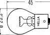 Лампа розжарювання STANDARD P21W, BA 15 s, 12 V (к-кт 2шт) HELLA 8GA002073123 (фото 2)