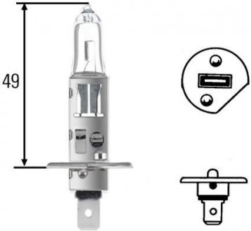 Лампа розжарювання, H1 24V 70W P 14,5s HELLA 8GH002089-251 (фото 1)