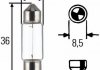 Лампа розжарювання HEAVY DUTY C5W 24V 5W SV 8,58 HELLA 8GM002092241 (фото 1)