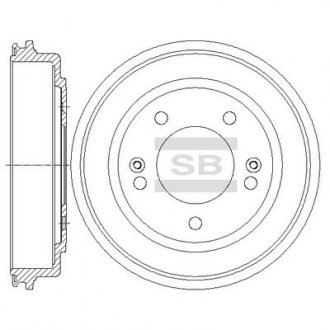 Гальмівний барабан HQ Hi-Q (SANGSIN) SD1097