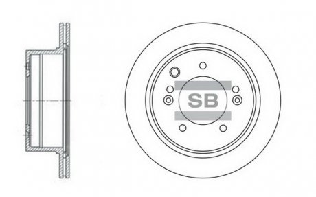 Диск гальмівний KIA SORENTO R задн. (вир-во SANGSIN) Hi-Q (SANGSIN) SD2013