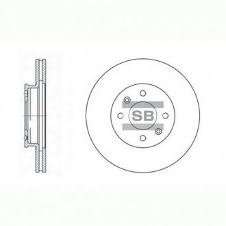 Диск тормозной KIA NEW PRIDE, NEW ACCENT передн. (SANGSIN) Hi-Q (SANGSIN) SD2028