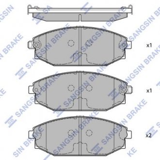 Комплект гальмівних колодок з 4 шт. дисків Hi-Q (SANGSIN) SP1053