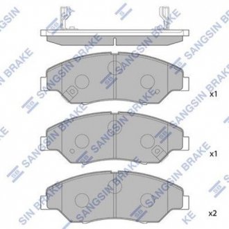 Колодка торм. диск. KIA SPORTAGE 2.0I, 2.0TD 99-02 передн. (SANGSIN) Hi-Q (SANGSIN) SP1118