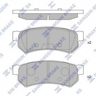 Колодка торм. диск. CHEVROLET LACETTI 07- задн. Hi-Q (SANGSIN) SP1257 (фото 1)