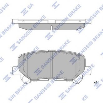 Кт. Гальмівні колодки дискові Hi-Q (SANGSIN) SP1461A (фото 1)