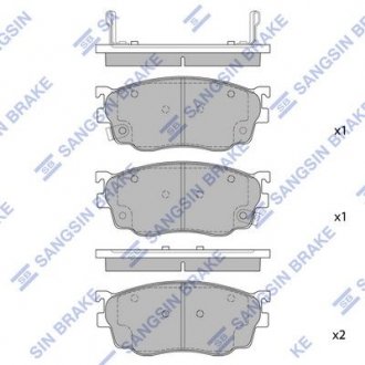 Комплект гальмівних колодок HQ Hi-Q (SANGSIN) SP1529