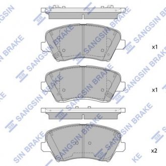 Колодка торм. диск. HYUNDAI i30 CW (GD) 12-; KIA K3 16- передн. (SANGSIN) Hi-Q (SANGSIN) SP1842