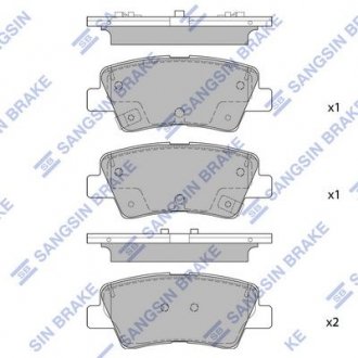 Кт. Гальмівні колодки дискові Hi-Q (SANGSIN) SP1851