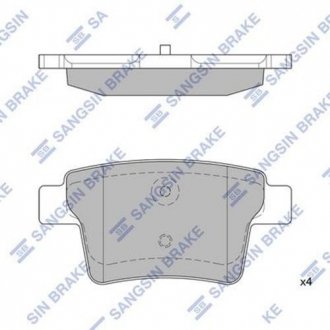 Комплект гальмівних колодок з 4 шт. дисків Hi-Q (SANGSIN) SP2095