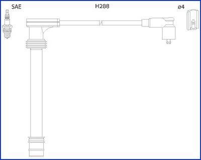 Комплект дротів запалювання HITACHI 134518